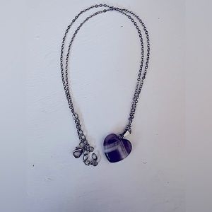 Purple heart necklace